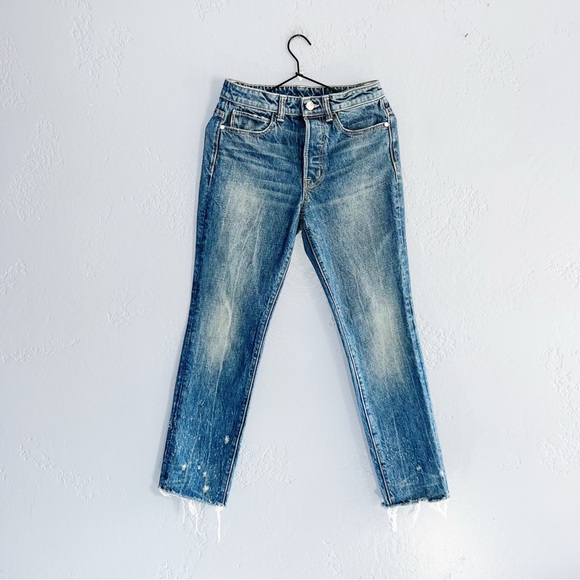 Helmut Lang HIGH RISE CROP SLIM LIGHT JACKHAMMER WASH Size 26 - Picture 1 of 11